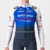 Fietskleding (Fietsshirt + Korte Koersbroek) 2022 Quick-Step Alpha Vinyl Thermal - Blauw Wit
